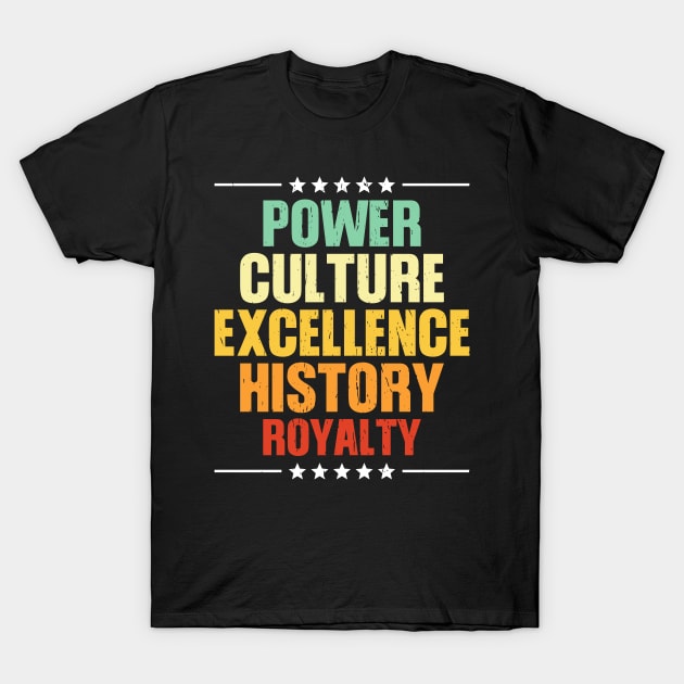 Black Power, Black Culture, Excellence, History, Royalty T-Shirt by Albatross